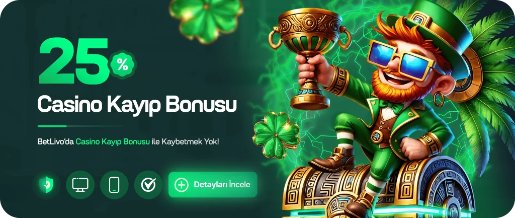 betlivo %25 casino kayıp bonusu