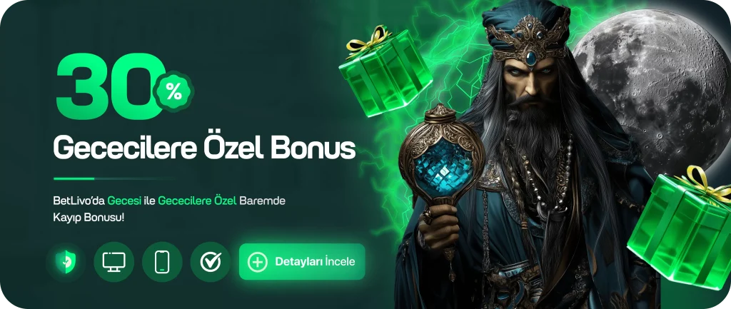 betlivo gececilere özel bonus