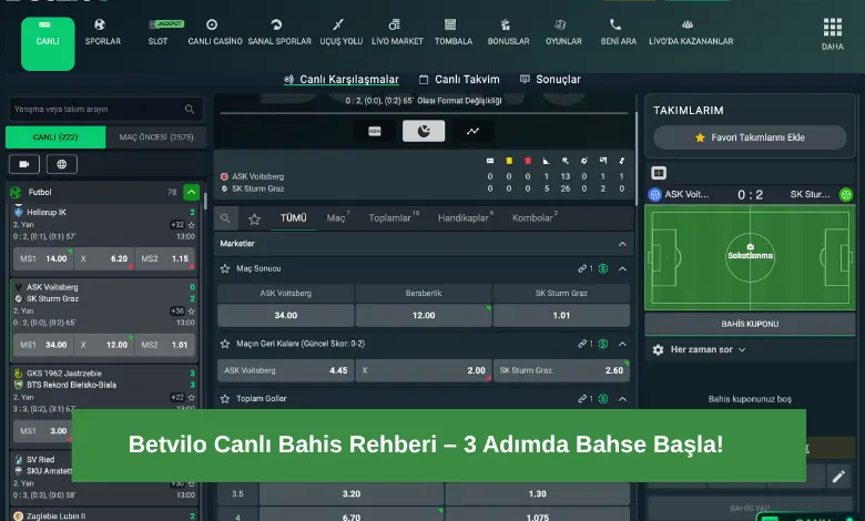 Betvilo Canlı Bahis Rehberi – 3 Adımda Bahse Başla!