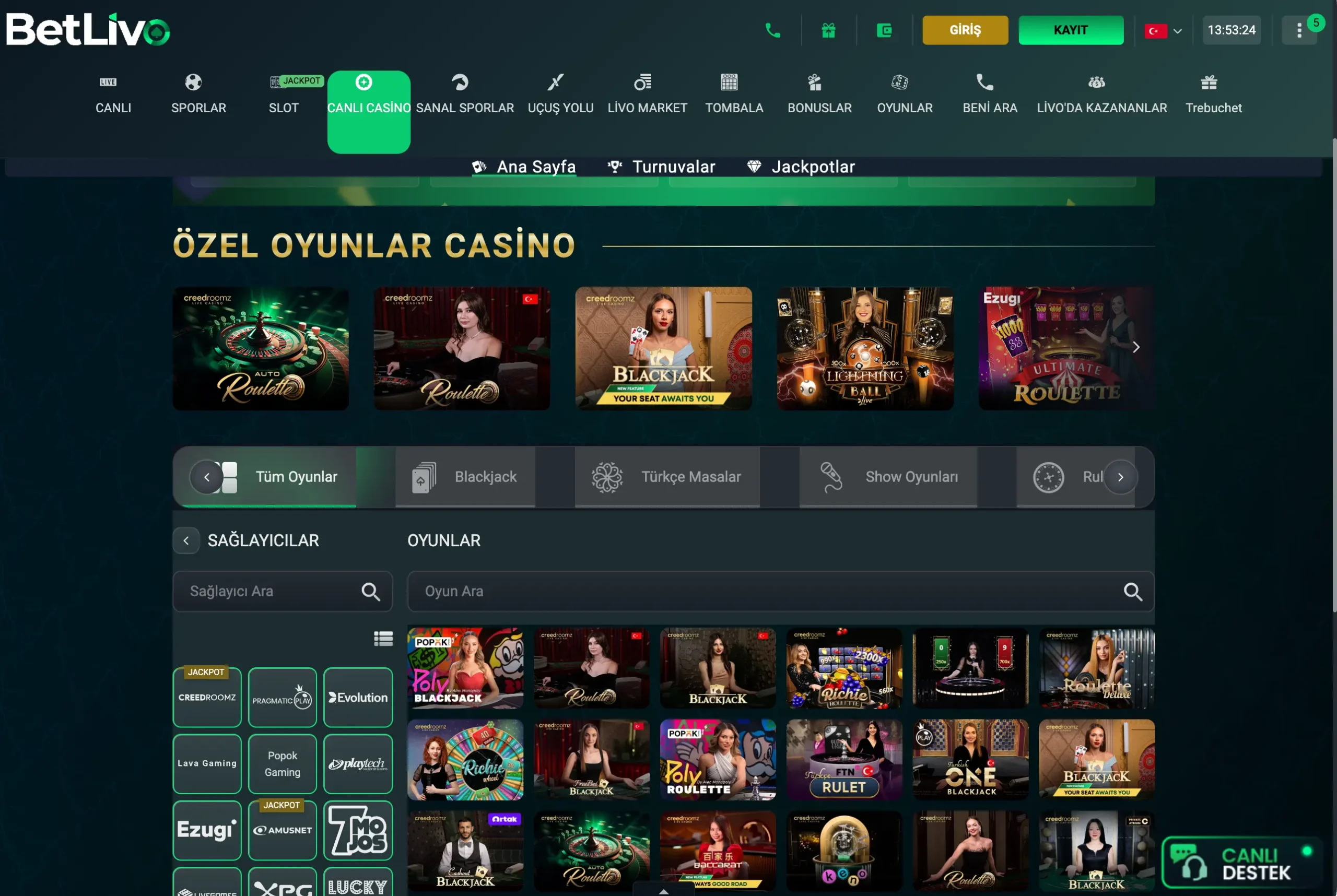 Betvilo Giriş Sonrası Canlı Casino'ya Nasıl Ulaşılır?